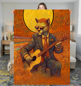 Cat's Dreamy Moonlight Sherpa Blanket